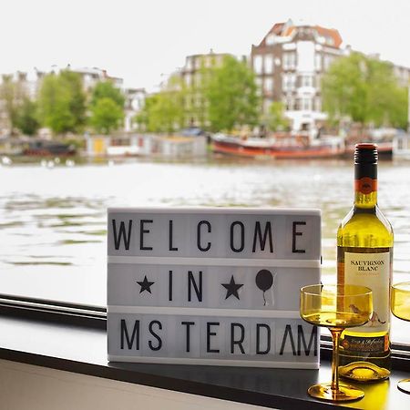Houseboat Amsterdam - Room With A View Amesterdão Exterior foto