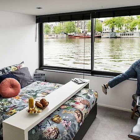 Houseboat Amsterdam - Room With A View Amesterdão Exterior foto