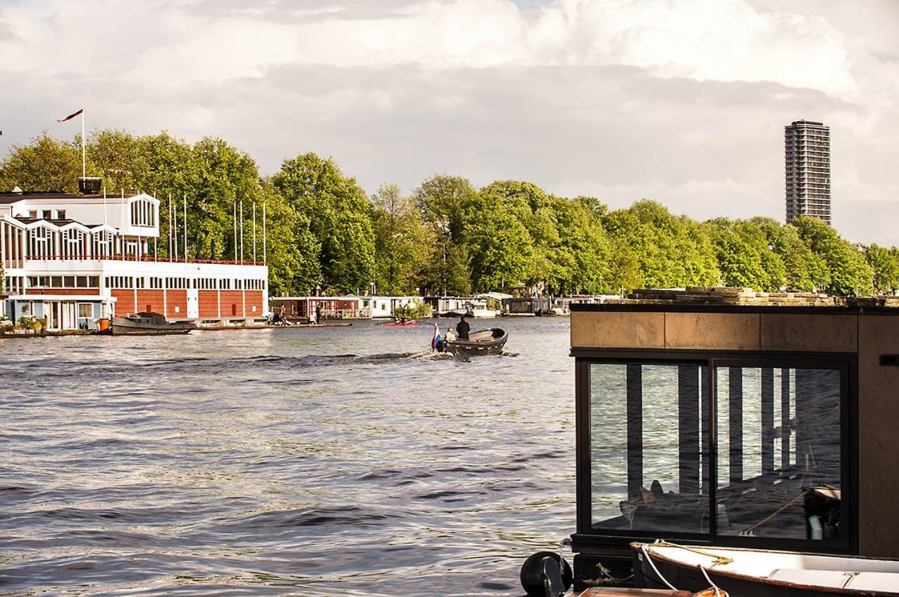 Houseboat Amsterdam - Room With A View Amesterdão Exterior foto